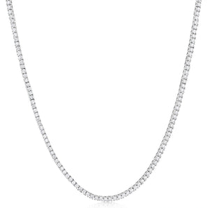 Luminesce Lab Grown 6 Carat Diamond Adjustable Tennis Necklace in Sterling SIlver
