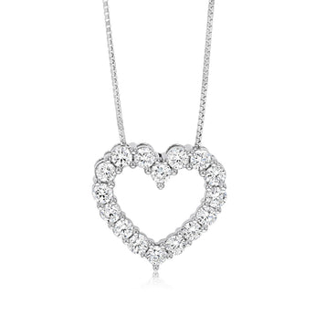 Luminesce Lab Grown 1 Carat Diamond Heart Pendant on 45cm Chain in Sterling Silver