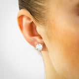 Luminesce Lab Grown 4 Carat Diamond Stud Earrings in 9ct White Gold