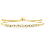 Luminesce Lab Grown 1 Carat Diamond Bracelet in Gold Plated Silver