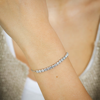 Luminesce Lab Grown 3 Carat Diamond Bolo Bracelet in Sterling Silver