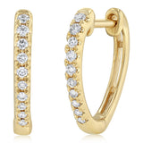 Luminesce Lab Grown 1/10 Carat Diamond Hoop Earrings in 9ct Yellow Gold