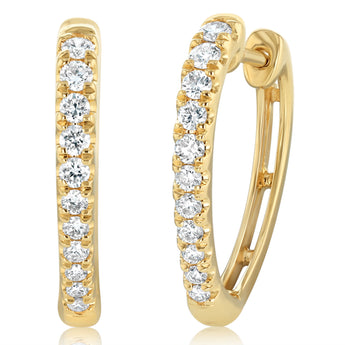 Luminesce Lab Grown 0.30 Carat Diamond Hoop Earrings in 9ct Yellow Gold