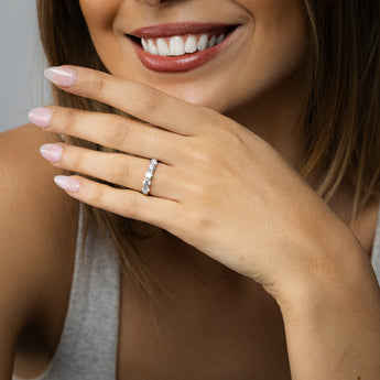 Luminesce Lab Grown 1 Carat Eternity Ring in Sterling Silver