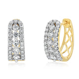 Luminesce Lab Grown1 Carat Diamond Hoop Earrings in 9ct Yellow Gold