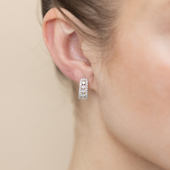 Luminesce Lab Grown1 Carat Diamond Hoop Earrings in 9ct Yellow Gold