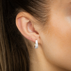 Luminesce Lab Grown1 Carat Diamond Hoop Earrings in 9ct Yellow Gold