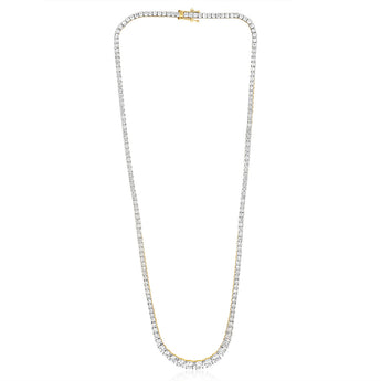 Luminesce Lab Grown 10 Carats Diamond Tennis Necklace in 9ct Yellow Gold