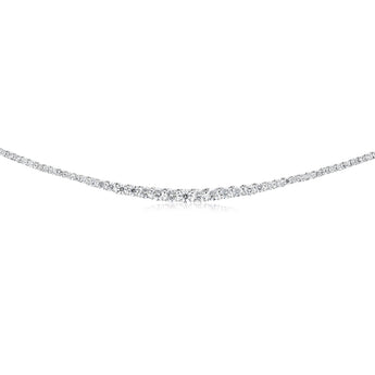 Luminesce Lab Grown 10 Carat Diamond Tennis Necklace in 9ct White Gold