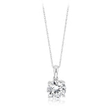 Luminesce Lab Grown 3 Carats Diamond Solitaire Pendant on Adjustable Chain in 9ct White Gold