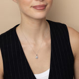 Luminesce Lab Grown 3 Carats Diamond Solitaire Pendant on Adjustable Chain in 9ct White Gold