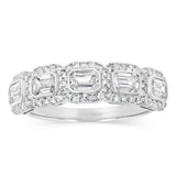 Luminesce Lab Grown 1 Carat Diamond Halo Ring in Sterling Silver