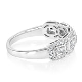 Luminesce Lab Grown 1 Carat Diamond Halo Ring in Sterling Silver