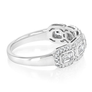 Luminesce Lab Grown 1 Carat Diamond Halo Ring in Sterling Silver