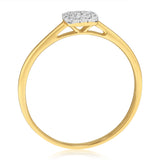 Luminesce Lab Grown 1/6 Carat Diamond Dress Ring in 9ct Yellow Gold