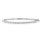 Luminesce Lab Grown 1/2 Carat Diamond Oval Bangle in Sterling Silver