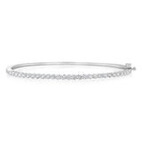 Luminesce Lab Grown 1.5 Carats Diamond Bangle in Sterling Silver