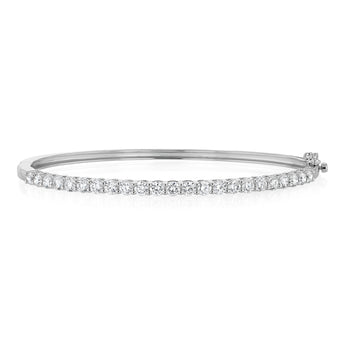Luminesce Lab Grown 2 Carat Diamond Bangle in Sterling Silver