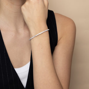 Luminesce Lab Grown 3 Carat Diamond Bangle in Sterling Silver