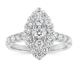 Luminesce Lab Grown 1 Carat Diamond Marquise Ring Shape in 9ct White Gold