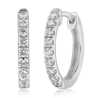 Luminesce Lab Grown 1/2 Carat Diamond Hoop Earrings in Sterling Silver