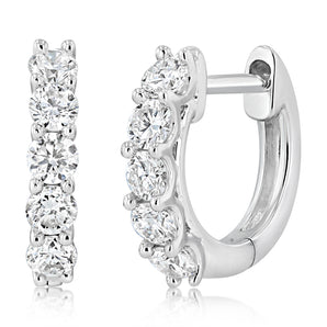 Luminesce Lab Grown 1/2 Carat Diamond Hoop Earrings in Sterling Silver