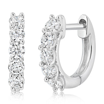 Luminesce Lab Grown 1/2 Carat Diamond Hoop Earrings in Sterling Silver