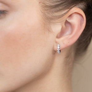 Luminesce Lab Grown 3/4 Carat Diamond Hoop Earrings in Sterling Silver