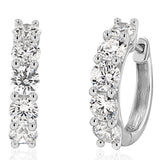 Luminesce Lab Grown 1 Carat Diamond Hoop Earrings in Sterling Silver