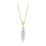 Luminesce Lab Grown 1 Carat Diamond Pendant in 9ct Yellow Gold on 45cm Chain
