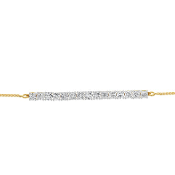 Luminesce Lab Grown 3 Carat Diamond Bolo Bracelet in Gold Plated Sterling Silver