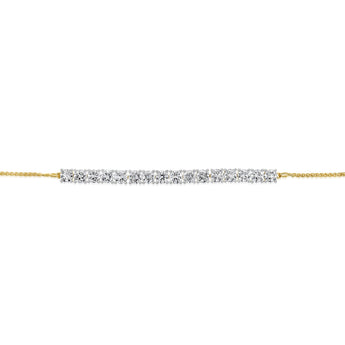 Luminesce Lab Grown 4 Carat Diamond Bolo Bracelet in Gold Plated Sterling Silver