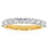 Luminesce Lab Grown 1 Carat Diamond Eternity Ring in Gold Plated Sterling Silver