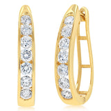 Luminesce Lab Grown 2 Carats Diamond Hoop Earrings in 9ct Yellow Gold