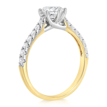Luminesce Lab Grown 1 Carat Diamond Ring in 9ct Yellow Gold