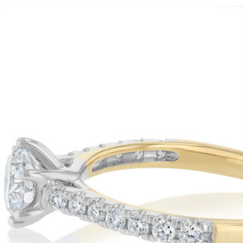 Luminesce Lab Grown 1 Carat Diamond Ring in 9ct Yellow Gold