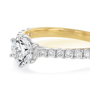 Luminesce Lab Grown 1 Carat Diamond Ring in 9ct Yellow Gold