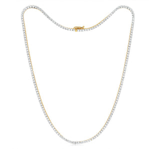 Luminesce Lab Grown 6 Carat Diamond 40cm Tennis Necklace in 9ct Yellow Gold