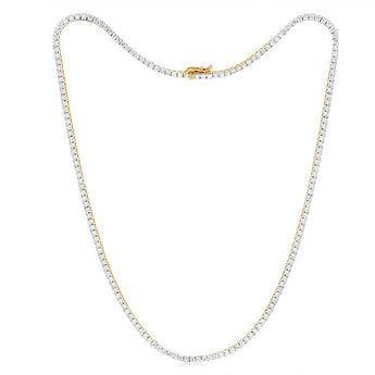 Luminesce Lab Grown 6 Carat Diamond 40cm Tennis Necklace in 9ct Yellow Gold