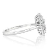 0.73 Carat Luminesce Lab Grown Diamond Emerald Ring in 9ct White Gold