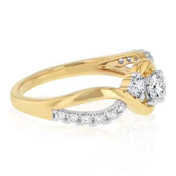 Luminesce Lab Grown 1/2 Carat Diamond Ring in 9ct Yellow Gold