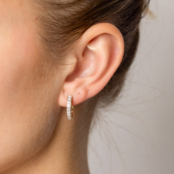 Luminesce Lab Grown 1/2 Carat Diamond Hoop Earrings in 9ct Yellow Gold