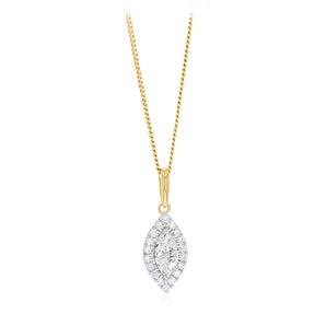 Luminesce Lab Grown 1/2 Carat Diamond Pendant in 9ct Yellow Gold
