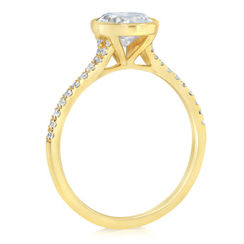 Luminesce Lab Grown 2.23 Carat Diamond Solitaire Bezel Ring in 9ct Yellow Gold