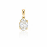 Luminesce Lab Grown 1 Carat Oval Diamond Solitaire Pendant in 9ct Yellow Gold