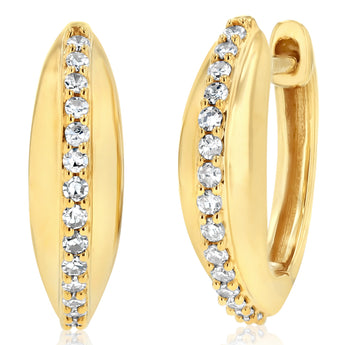 Luminesce Lab Grown 1/6 Carat Diamond Hoop Earring in Gold Plated Sterling Silver
