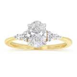 Luminesce Lab Grown 1.10 Carat Diamond Oval Ring in 9ct Yellow Gold