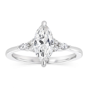 Luminesce Lab Grown 1.10 Carat Diamond Marquise Ring in 9ct White Gold