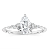 Luminesce Lab Grown 1.10 Carat Diamond Pear Ring in 9ct White Gold