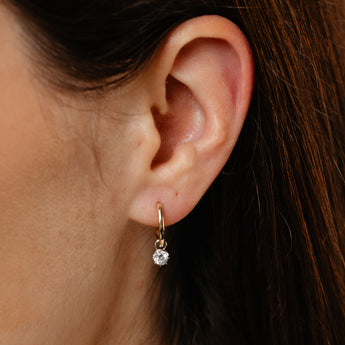 Luminesce Lab Grown 1/2 Carat Diamond Drop Earrings in 9ct Yellow Gold